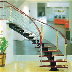 Modern curved stair modern glass staircase-pr-b0036