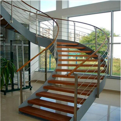 Modern curved stair modern glass staircase-pr-b0038