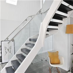 High quality curved stair modern glass staircase-pr-b0045