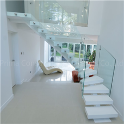 High quality curved stair modern glass staircase-pr-b0048
