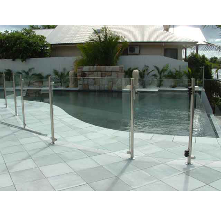 Factory Supply Stainless Steel Round Post Glass Stair Railing P-129