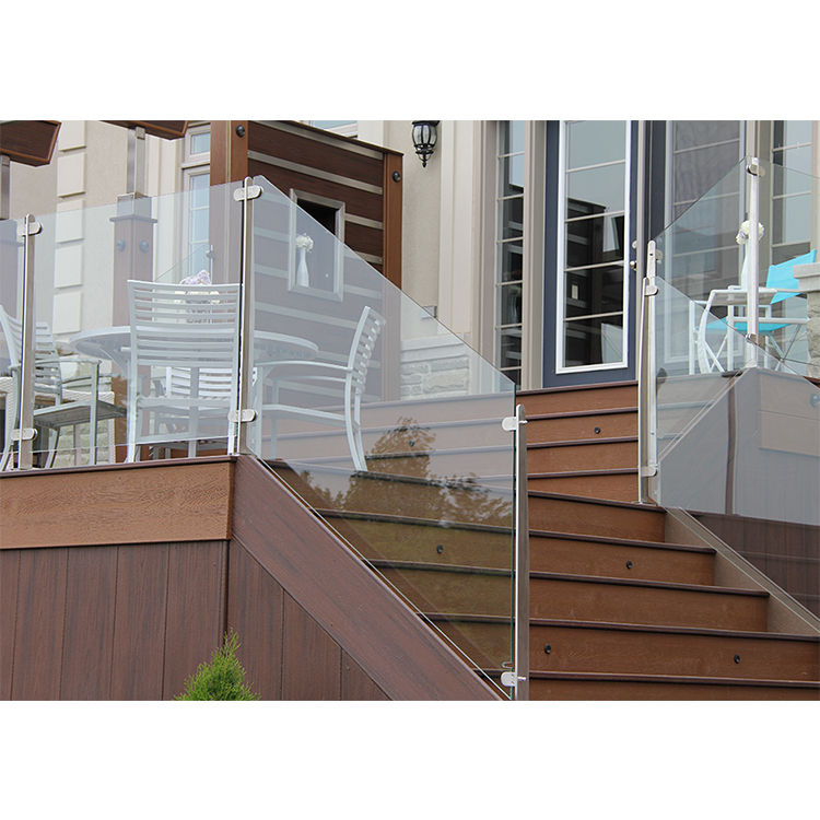 Anti-Rust Stainless Steel 316 Balaustrada Glass Fence Panel/Balustrade Square Post Glass Railing  P-163