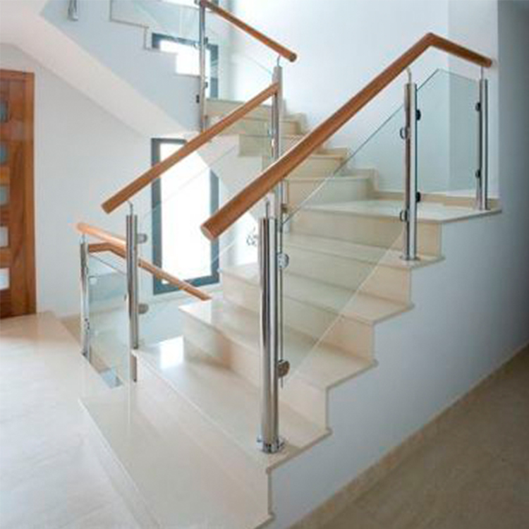 Rust-Proof Customized Fence Panel Modern Post Glass Balustrade Aluminum Glass Railing  P-189