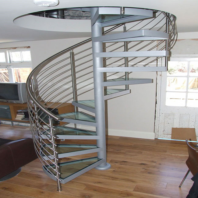 Outdoor metal staircase wrought iron spiral stairs pr-b000112