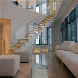 Modern Design mono stringer stairs Double Plate Staircase pr-b0098