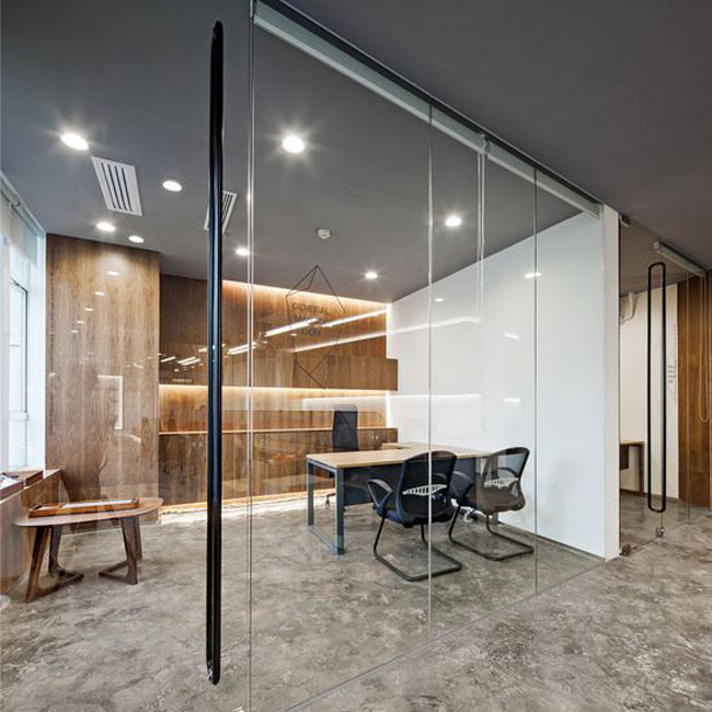 Indoor glass Office partition design-058413589