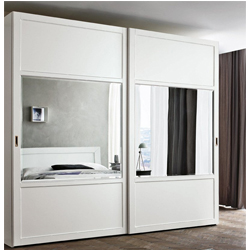 Sliding door wardrobe lacquer finish wardrobes with shelves