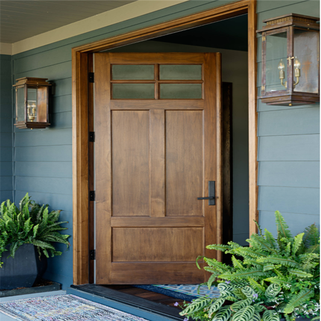 Joy-Walnut wooden antique style door