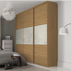 Closet organizer armoire sliding door wardrobe MDF with UV finish