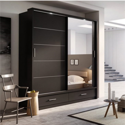 Wardrobe cabinet price sliding door wardrobe MDF with UV finish