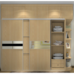 Sliding door wardrobe MDF with UV finish white wardrobe cupboard