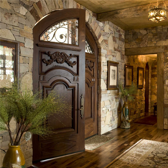 Joy-Complex solid wooden entry door heavy door