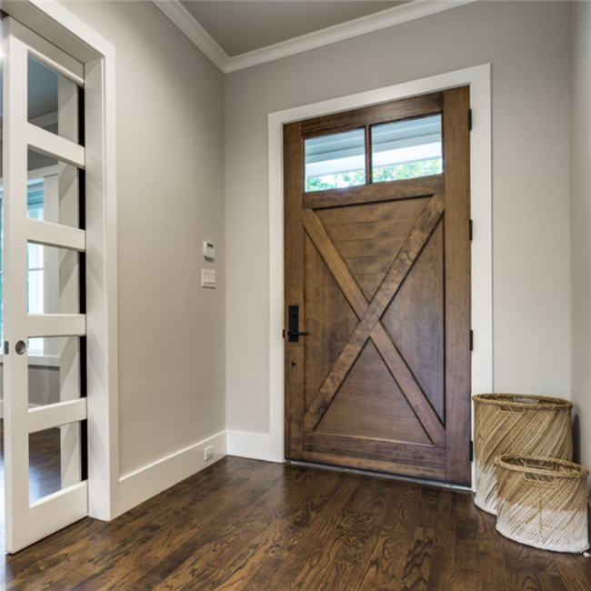 Joy-Cost solid wood door single swing door 