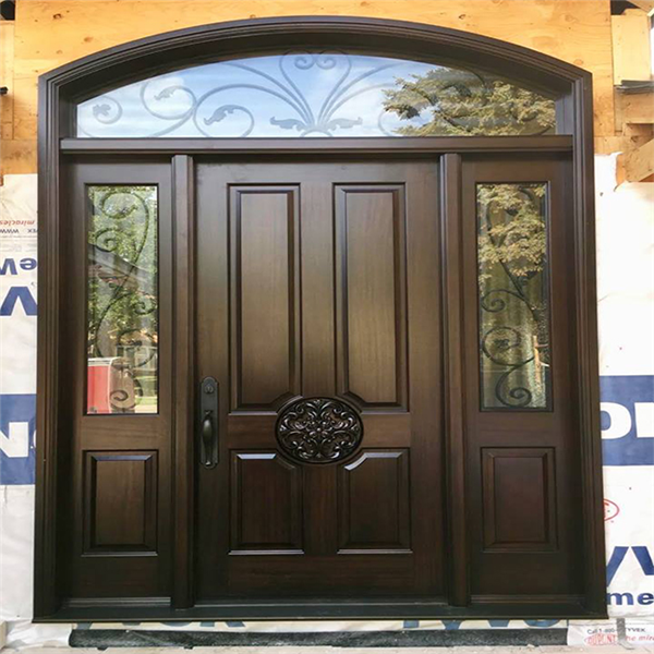 Wooden Door Production Line Carved Wooden Door Solid Wood Entrance